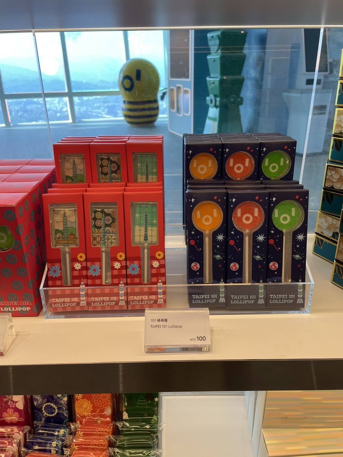 台北101棒棒糖商品陳列